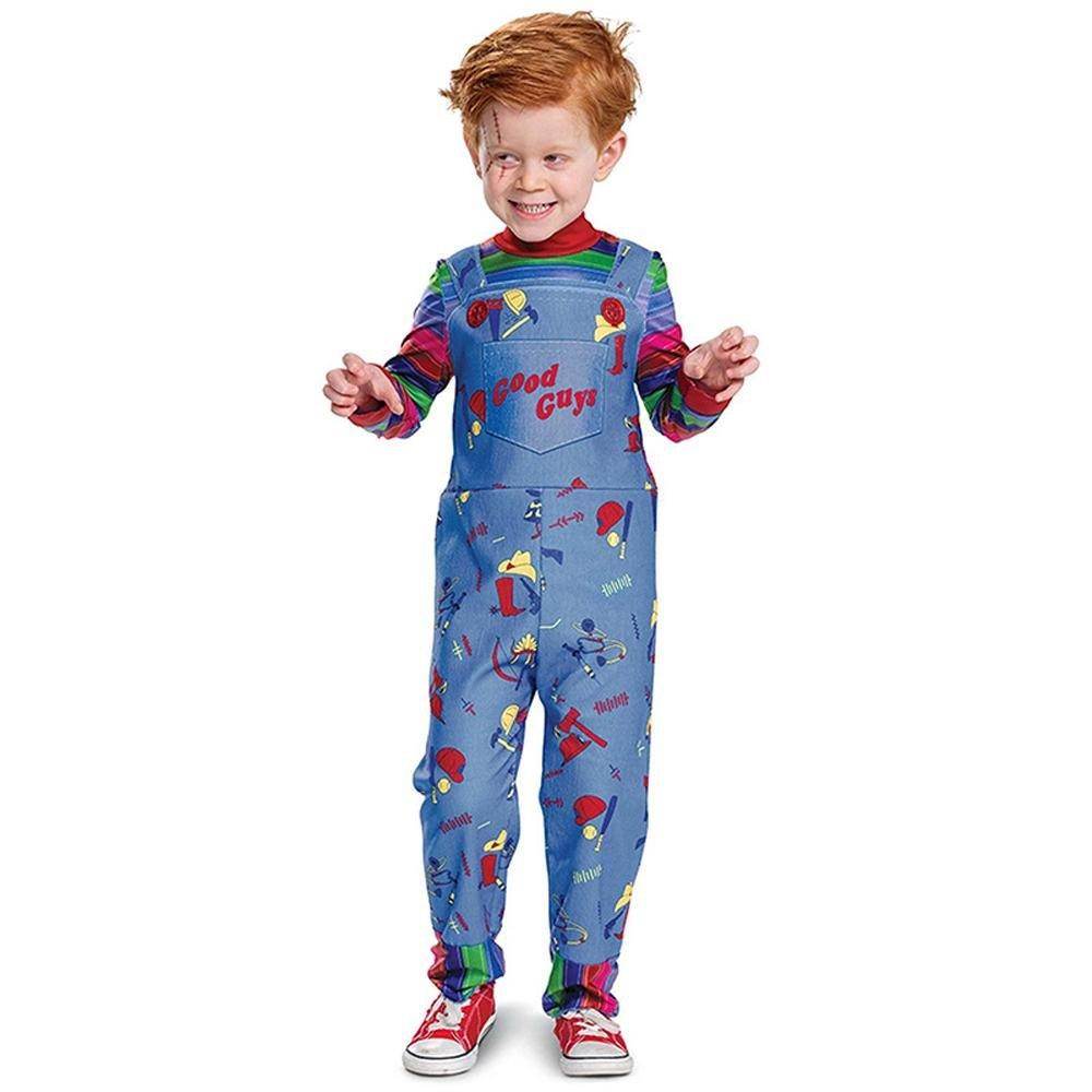 child's kids Chucky Costume Boy Jumpsuit Girls Dress stage Halloween - Ecosfun