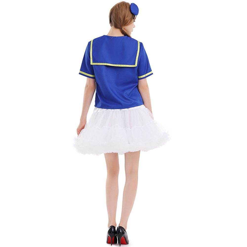 Duck Sailor Skirt Dress Cosplay Costumes Adult Full Set - Ecosfun