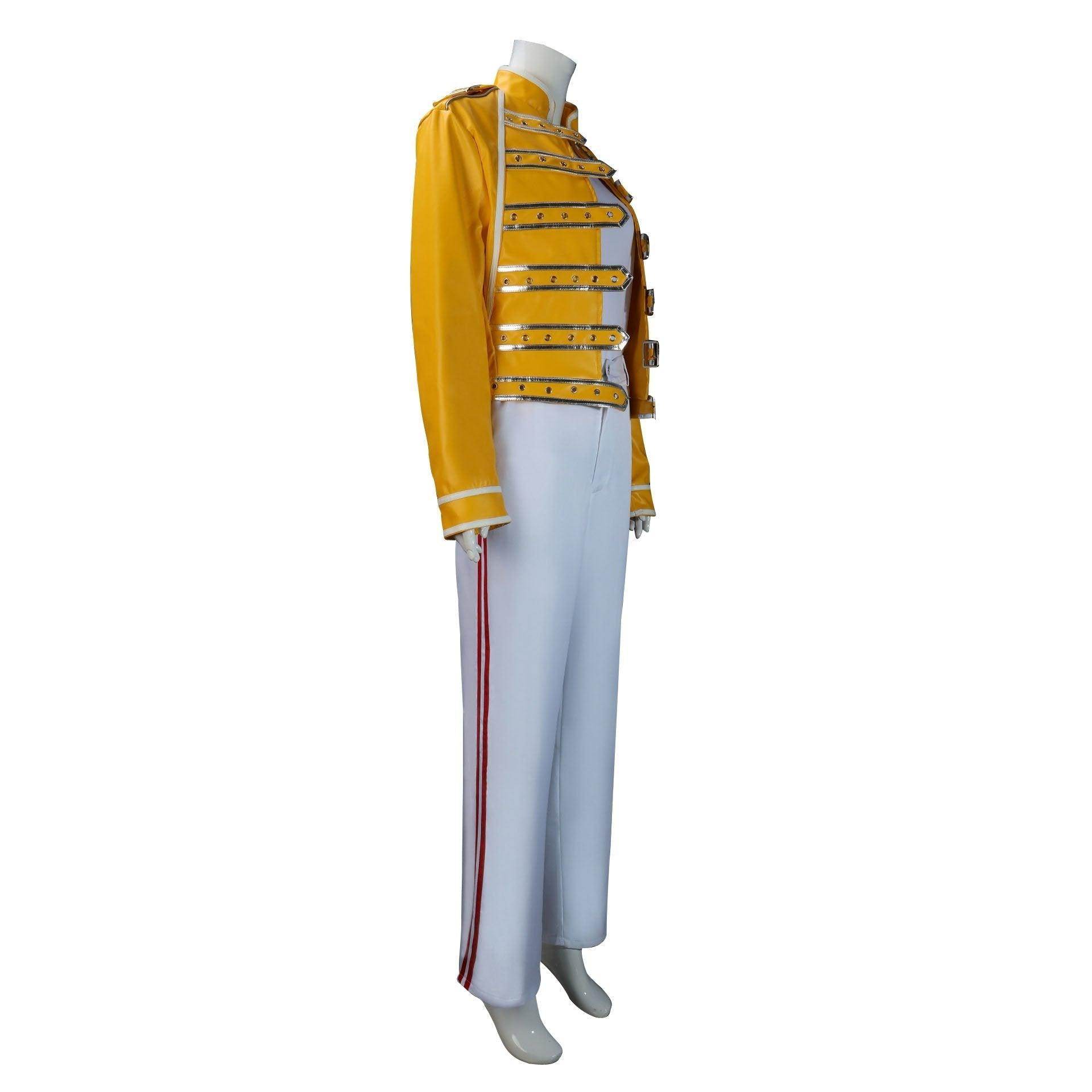Freddie Mercury Cosplay Costume Queen's Lead Singer Outfit for Adults - Ecosfun
