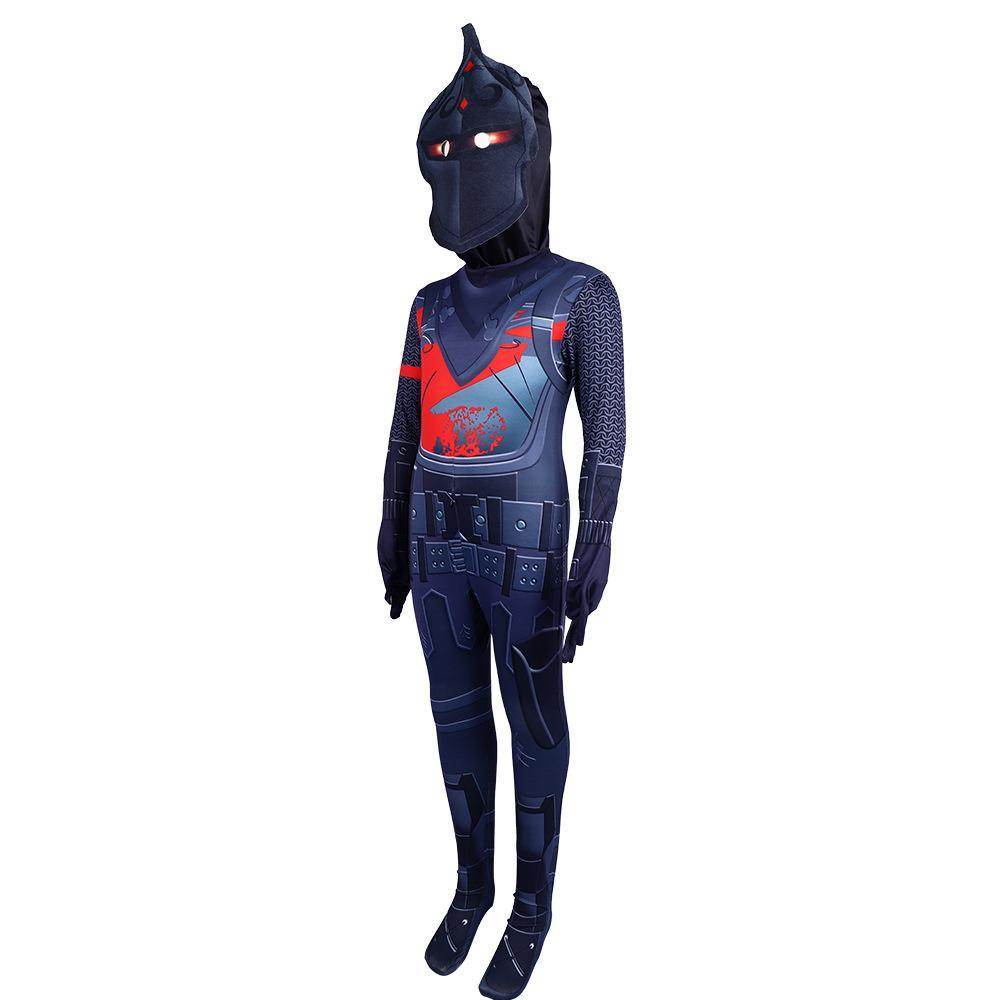 Game Fortnite Black Knight Kids Jumpsuit Outfit Carnival Suit Cosplay Costume - Ecosfun