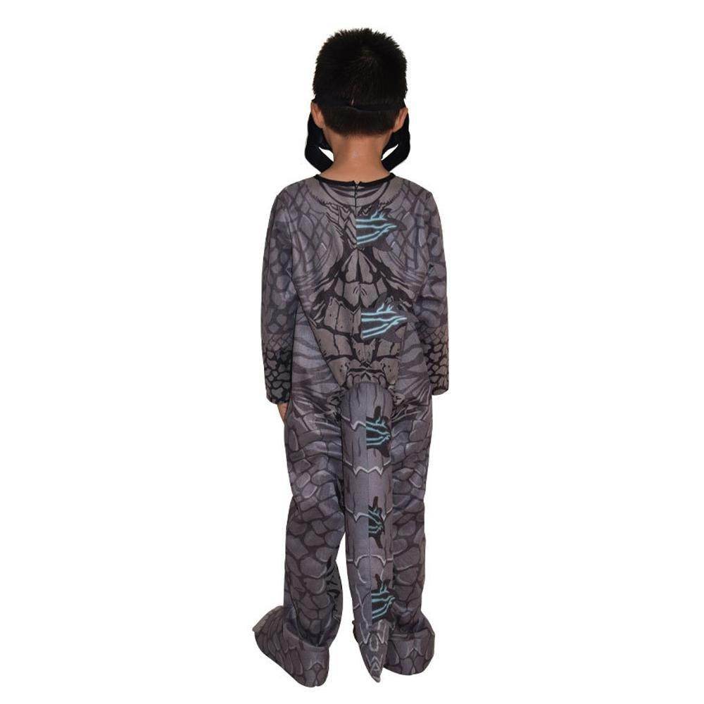Godzilla Jumpsuit Mask Stage Performance Cosplay Costumes Printing Kids - Ecosfun