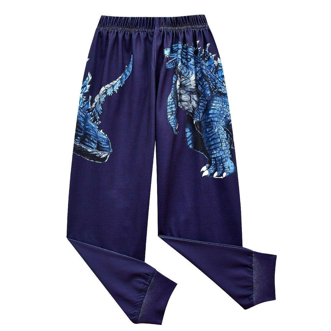 Godzilla Vs Kong Printed Two-piece Boy Long-sleeved Trousers Pajamas - Ecosfun