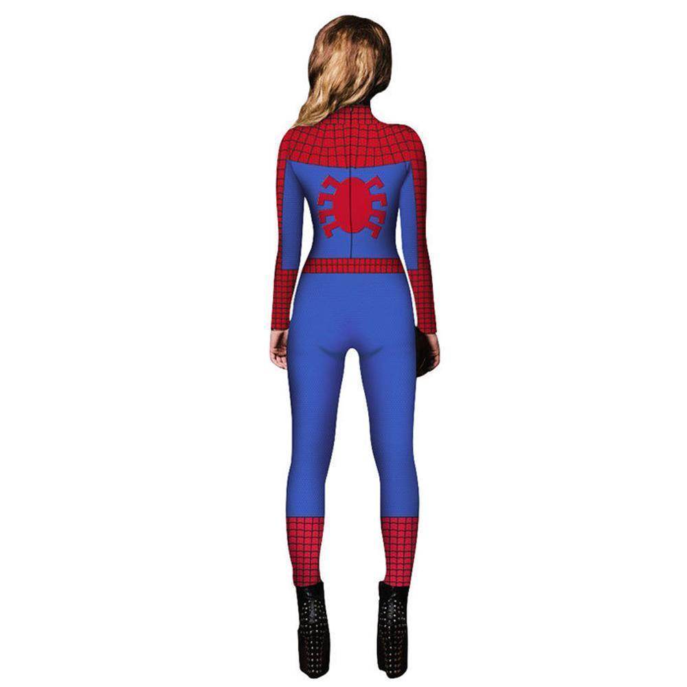 Halloween Peter B Parker Spider woman Digital Printed Bodycon Jumpsuit Costume - Ecosfun
