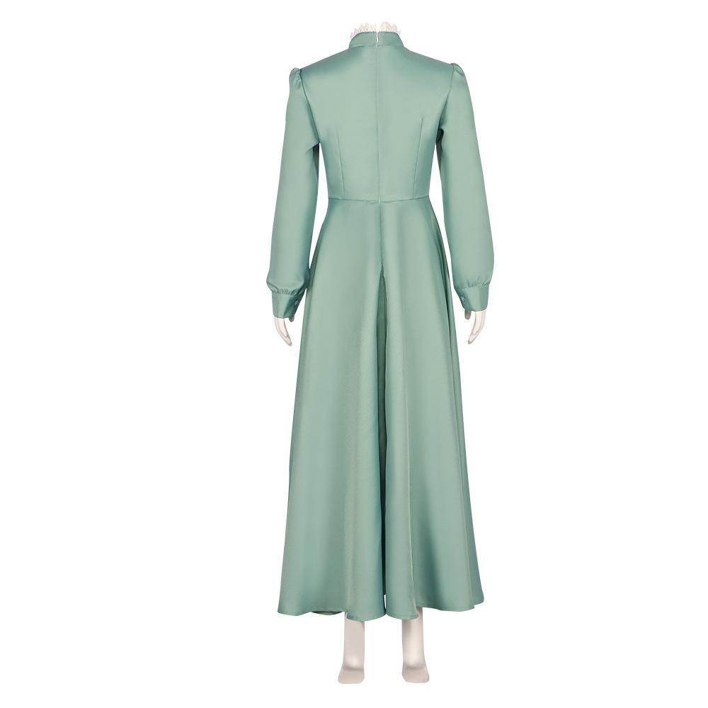 Howl's Moving Castle Green Maid Dress Halloween Carnival Suit Cosplay Costume - Ecosfun