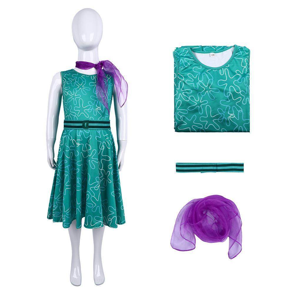 Inside Out 2 Joy Anger Fear Sadness Disgust cosplay costumes dress for the Halloween stage show - Ecosfun