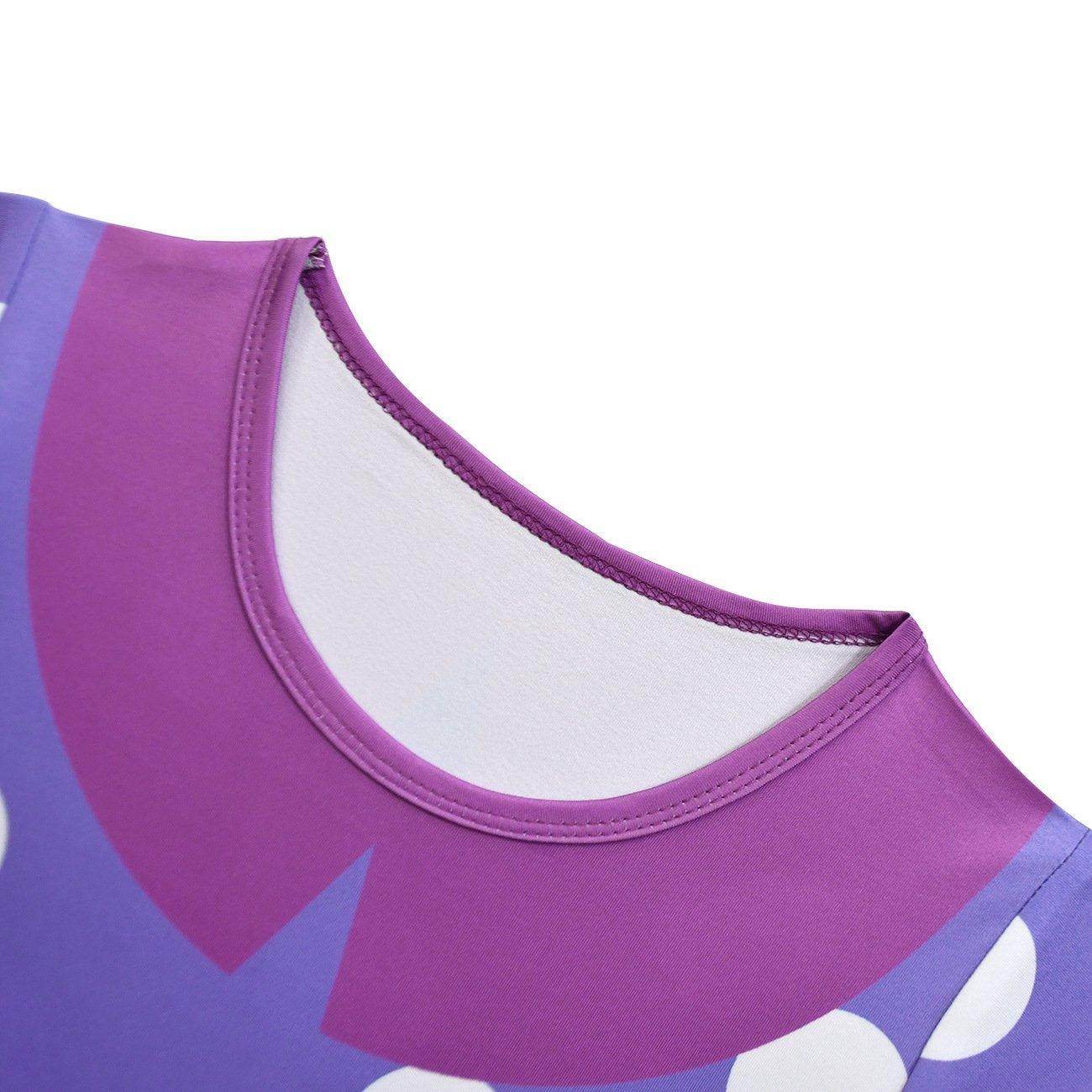 Inside Out Cosplay Costume Ruffle Nightgown for Girls Kids' Homewear Dress with Bag - Ecosfun