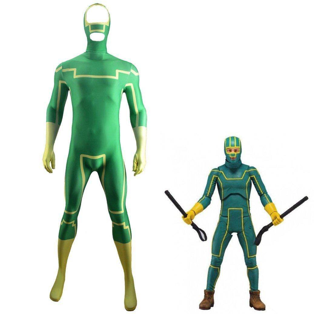 Kick-Ass Ass Kicker Cosplay Costume jumpsuit Halloween costume Zentai Costume for adult and kids - Ecosfun