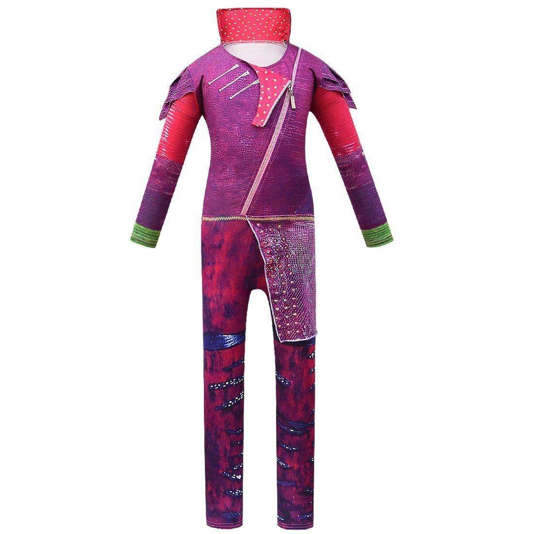 Kids Descendants Mal Cosplay Zentai Suit Costume Children Jumpsuit Bodysuit Outfits - Ecosfun