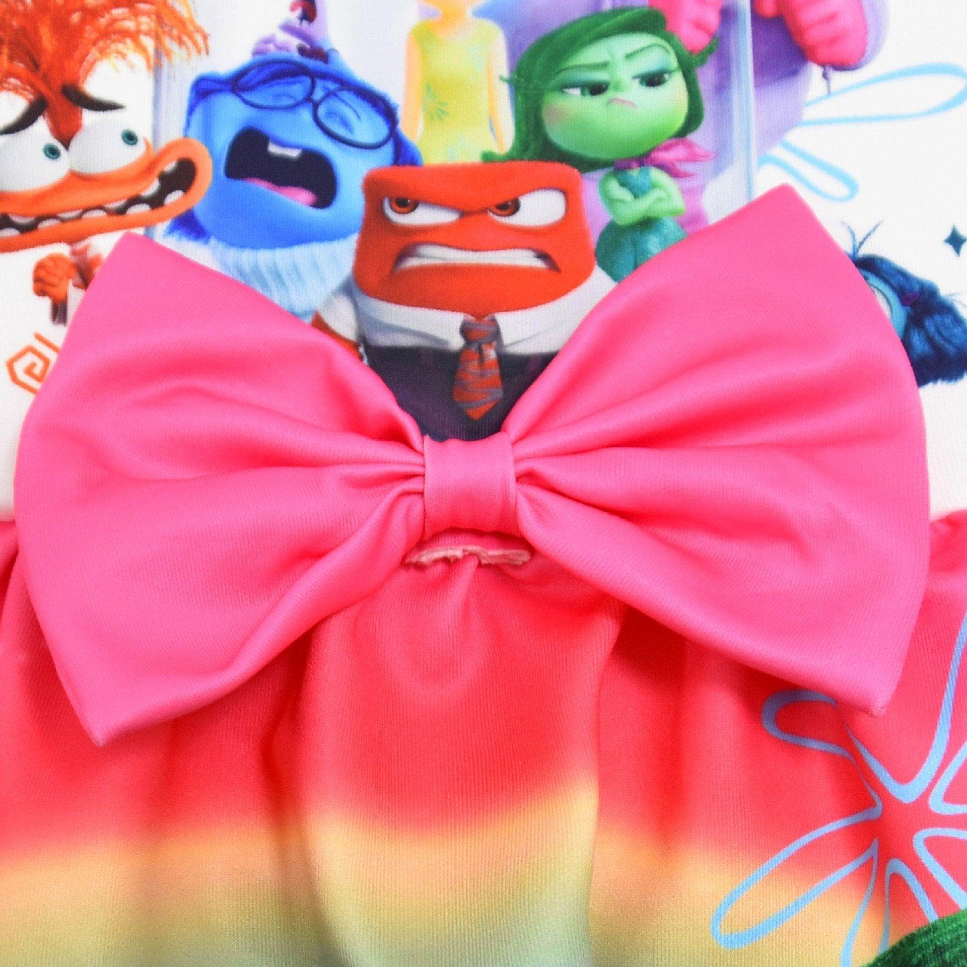 Kids' Inside Out 2 Dress All characters Girls' Movie Costume for Parties and Play - Ecosfun