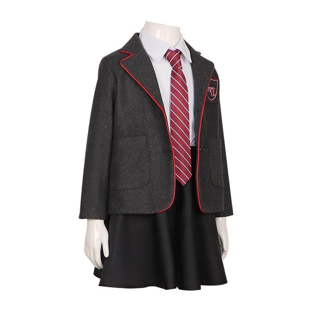Kids Matilda Musical Cosplay Costume Outfit Girls School Uniform Suit Jacket Shirt Skirt Tie Party Stage Full Set - Ecosfun