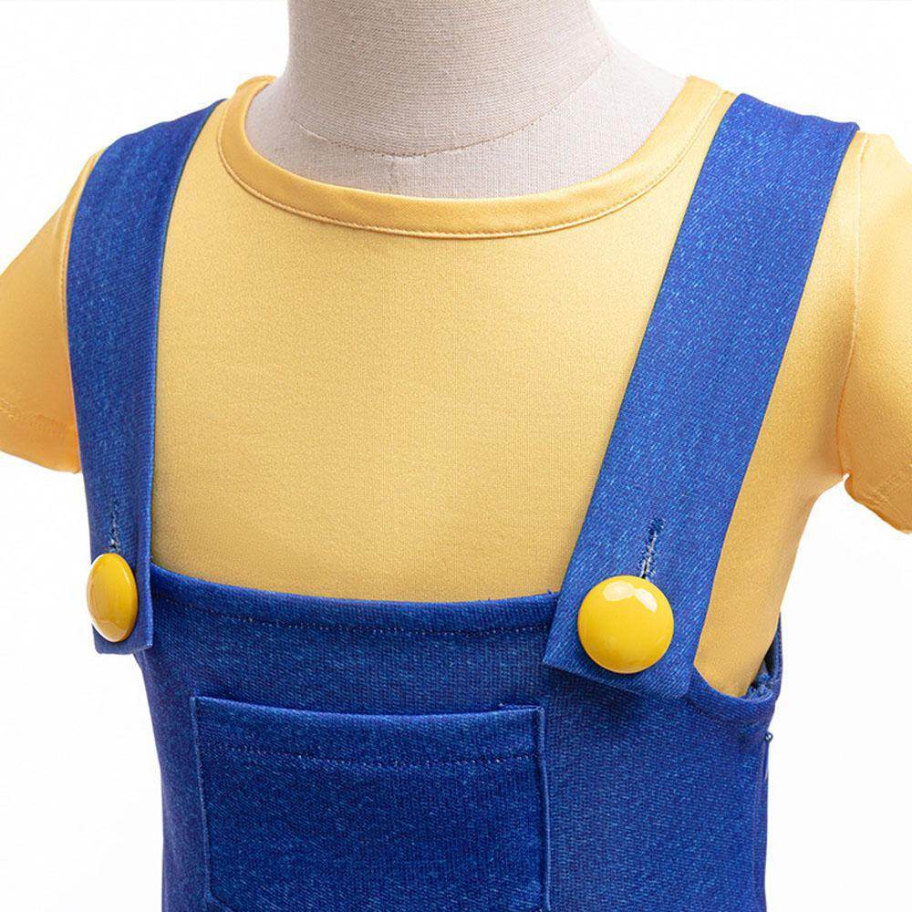 Kids Minions Cosplay Costume Boys' Suspender Outfit for Halloween Parties - Ecosfun