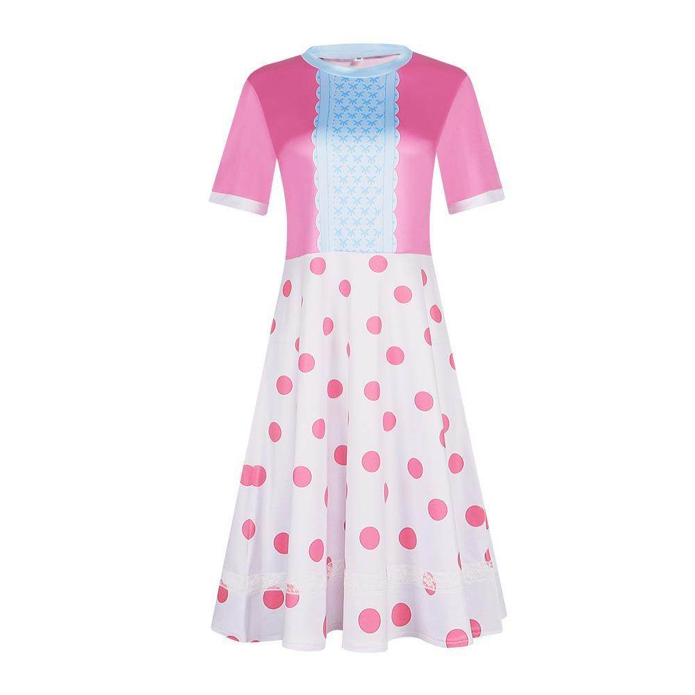 Little Bo Peep Toy Story Pink Dress Carnival Cosplay Costume For Adult - Ecosfun