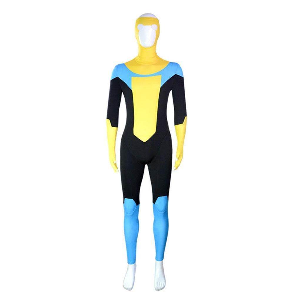 Mark Grayson Invincible Costume Bodysuit Zentai Hero Cloak Cosplay - Ecosfun