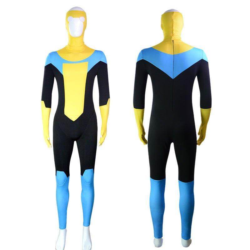 Mark Grayson Invincible Costume Bodysuit Zentai Hero Cloak Cosplay - Ecosfun