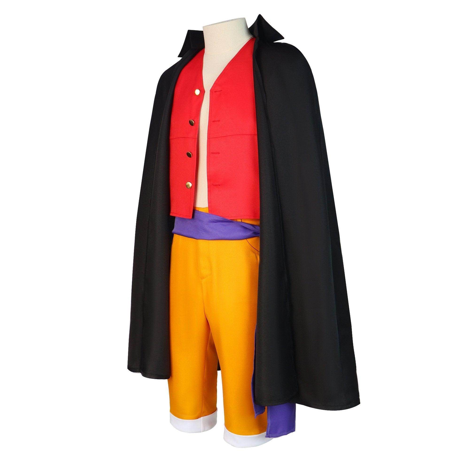 one picece luffy costume Anime Cosplay with straw hat Whole Set - Ecosfun