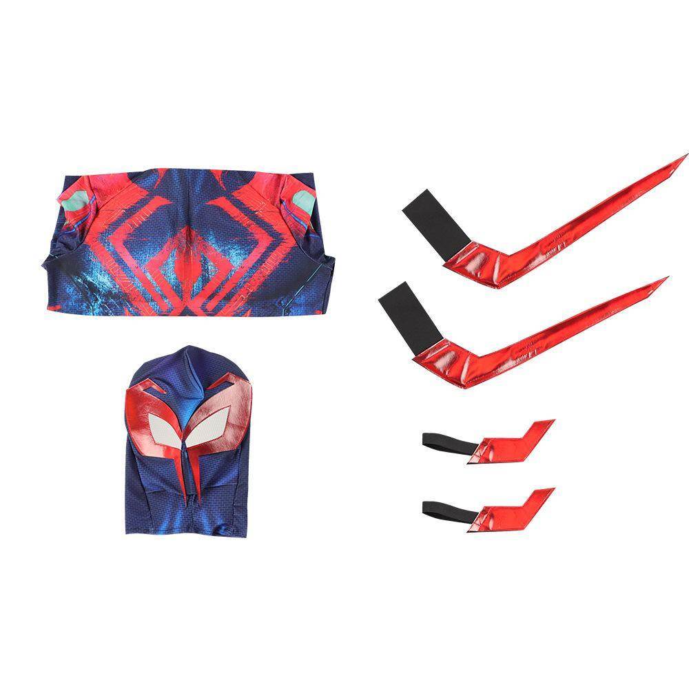 SpiderMan Across the Spider Verse Miguel O'Hara 2099 Zentai Costume Cosplay Outfits Halloween Carnival Suit Adults - Ecosfun