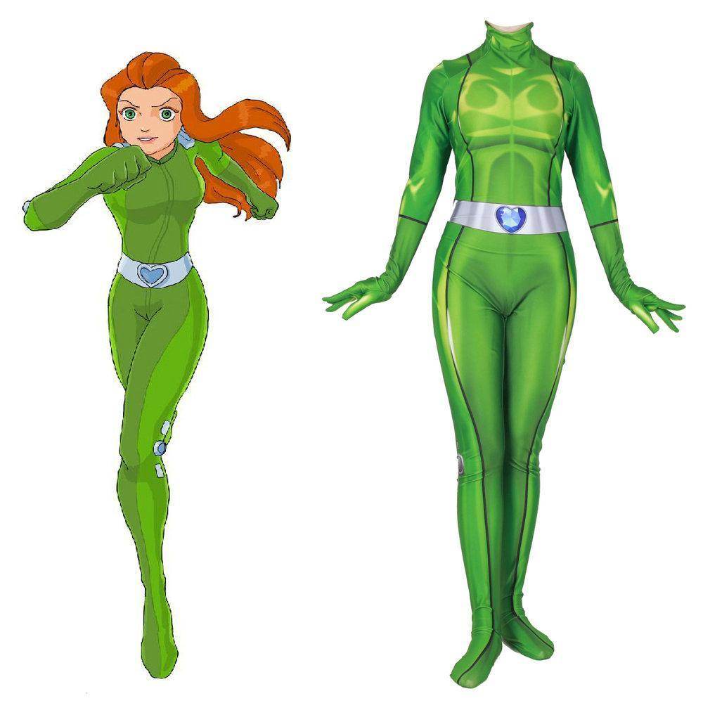 Totally Spies Giantess Costume Jumpsuit Anime Cosplay for Adult Kids - Ecosfun