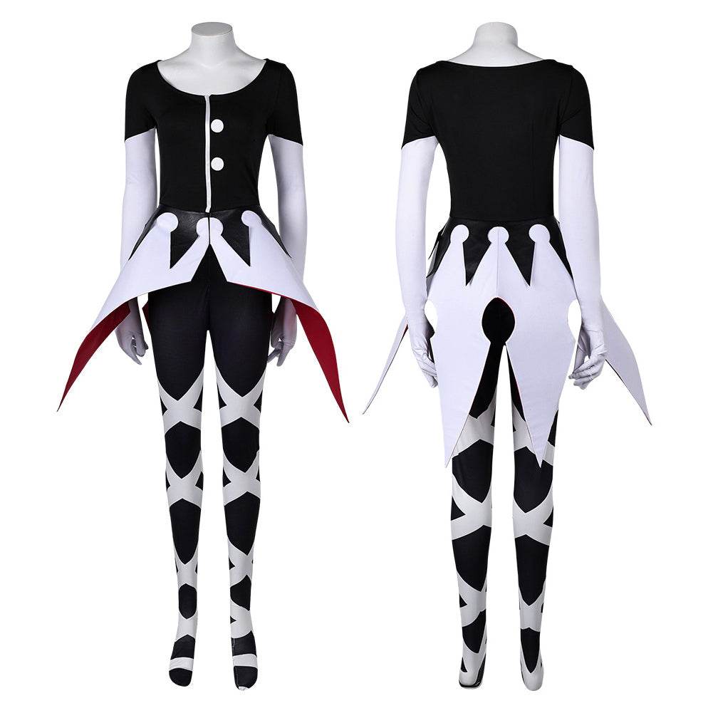 Hazbin Hotel Carmilla Carmine Cosplay Costume Women Black Jumpsuit Party Carnival - Ecosfun