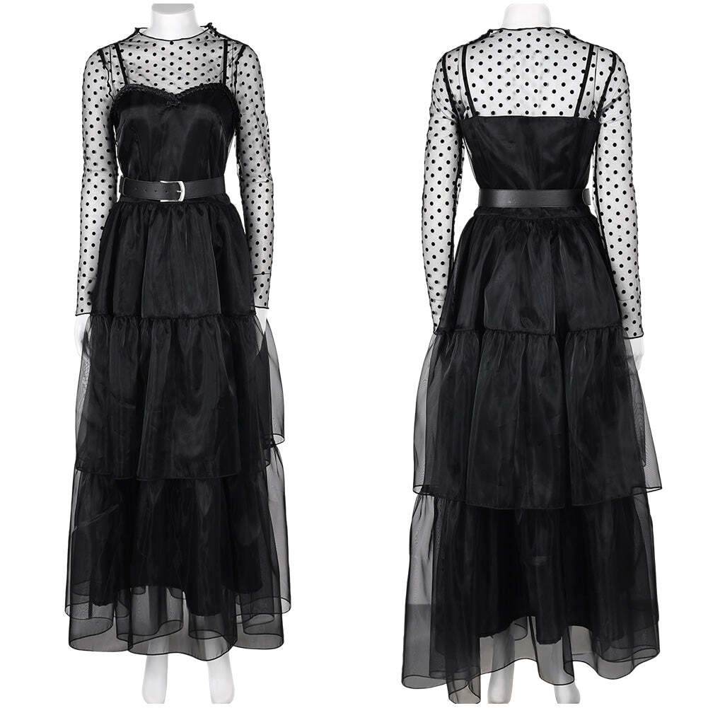 Lisa Frankenstein Misty Cosplay Costume Women Black Dress Party Carnival - Ecosfun