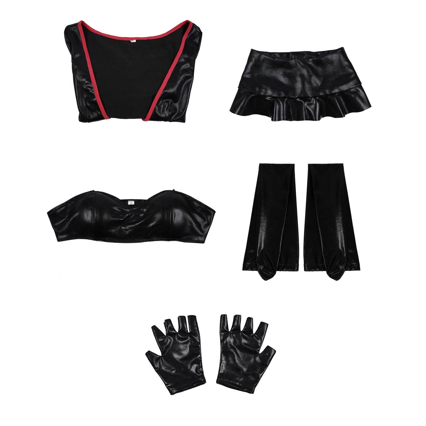 Hazbin Hotel An gel Dust Poison Cosplay Costume Black Leather Jumpsuit Party Carnival - Ecosfun