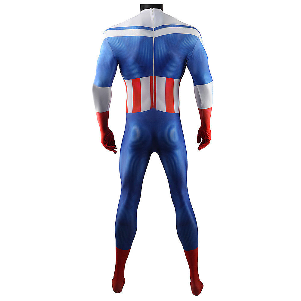 Captain America Winter Soldier Cosplay Costume Jumpsuit Zentai Party Carnival