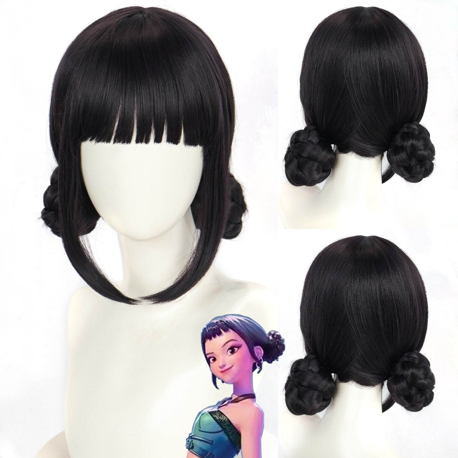 K-Pop: Demon Hunters mira Zoey rumi Cosplay Wig - Ecosfun