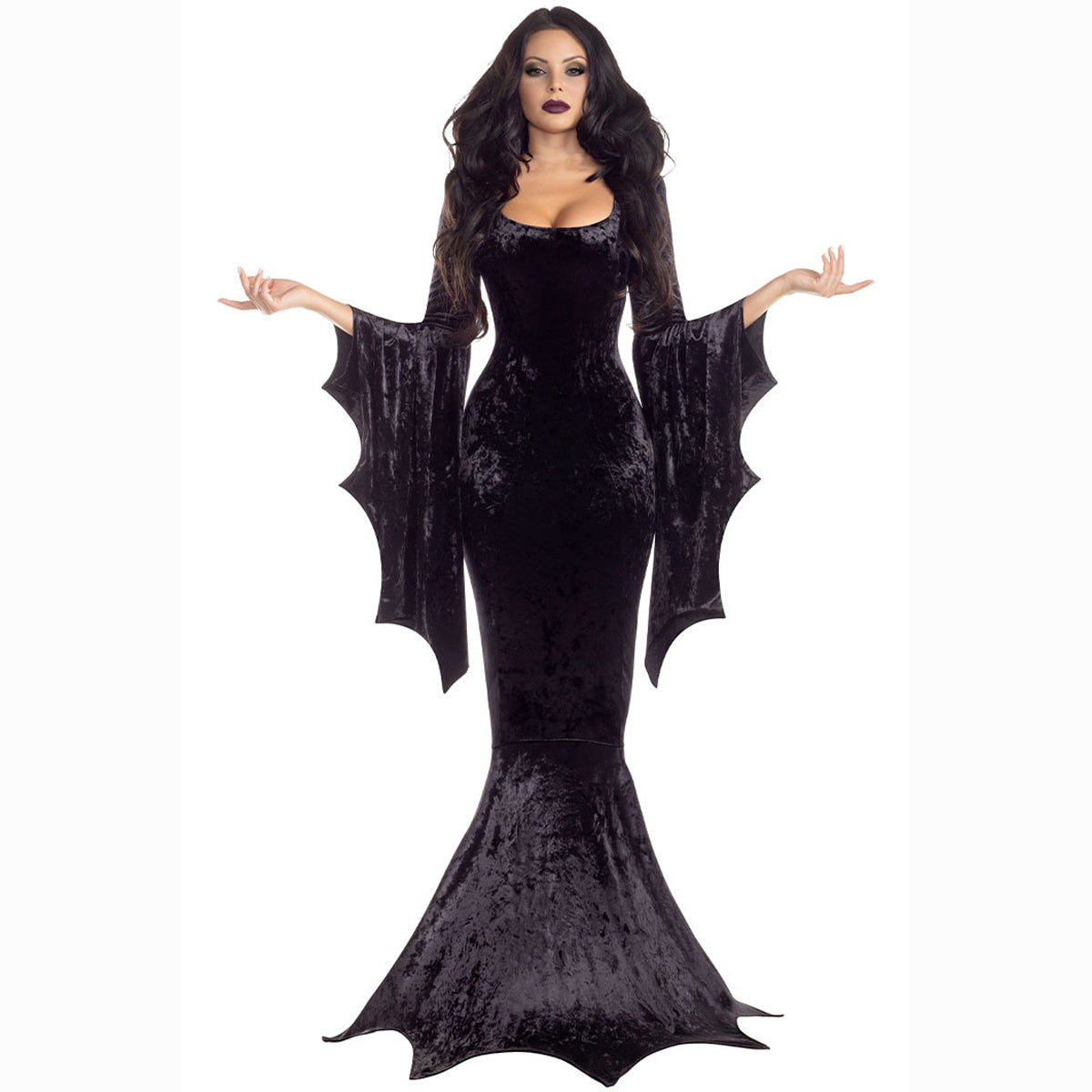 Halloween Bat Witch Ghost Bride Costume Vampire Dress for Women