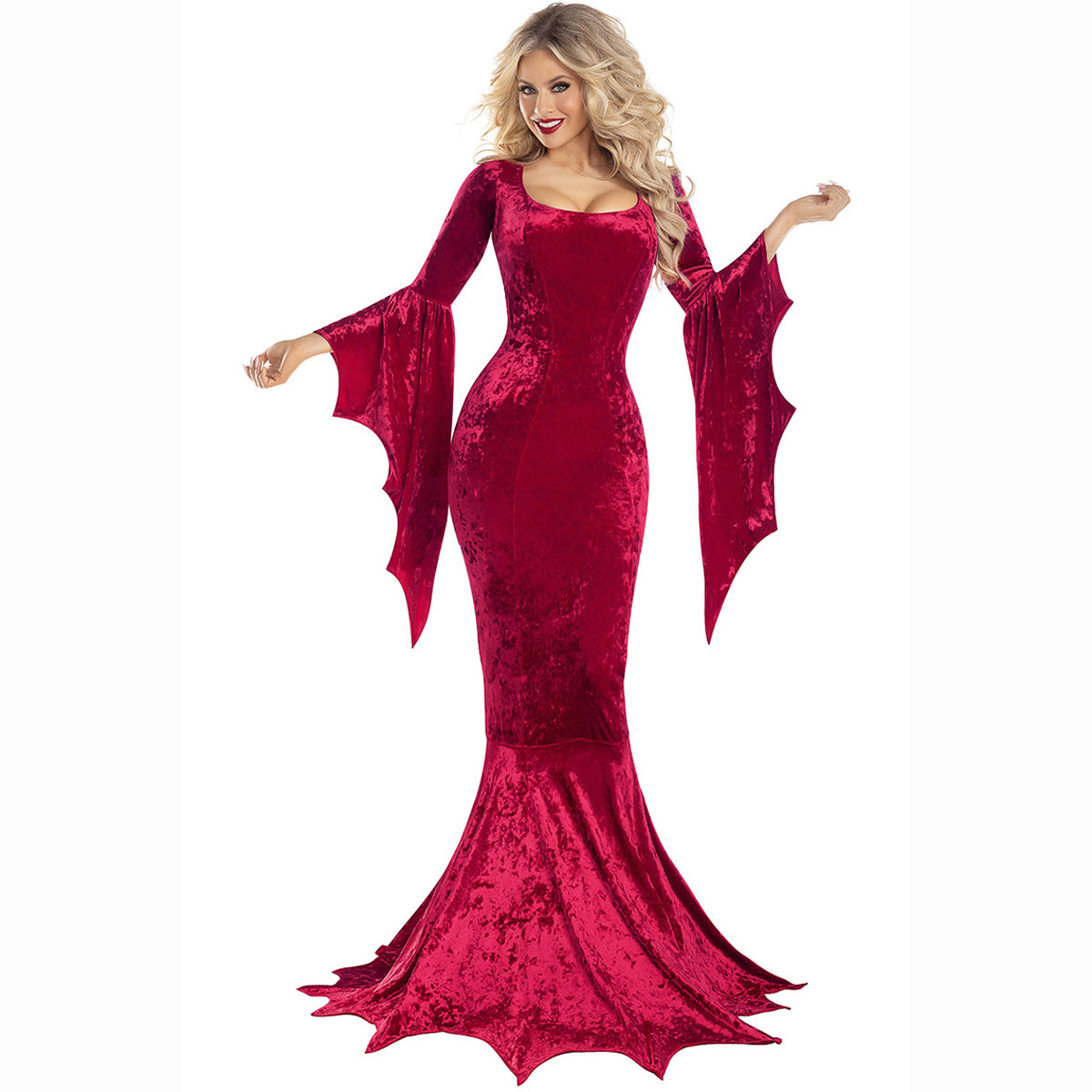 Halloween Bat Witch Ghost Bride Costume Vampire Dress for Women