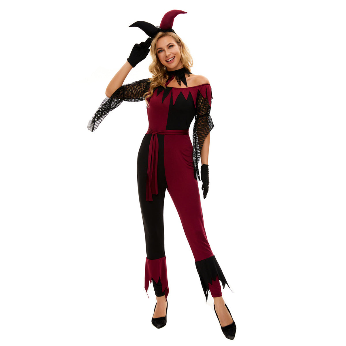 Suicide Squad Psycho Jester Clown Costume For Women Halloween
