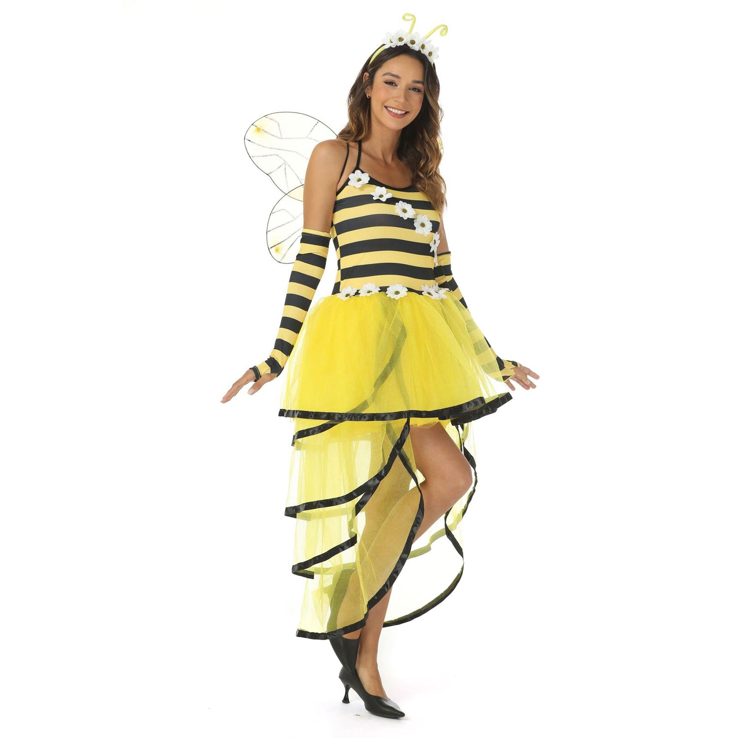 Deluxe Women Queen Bee Dress Halloween Costume