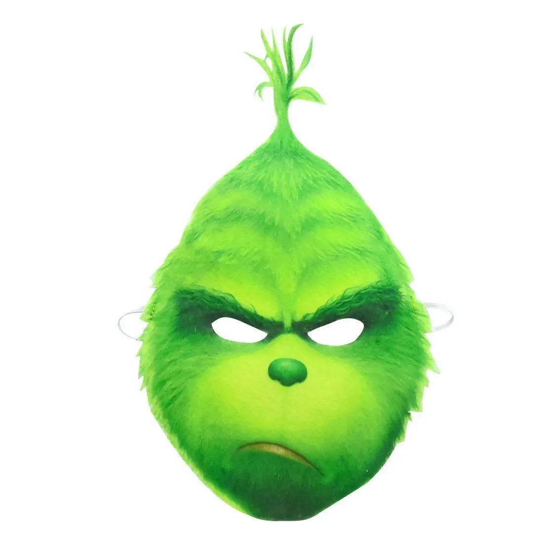 Green Monster Grinch Kids Boys Costume Mask Golves Set Christmas Gift - Ecosfun