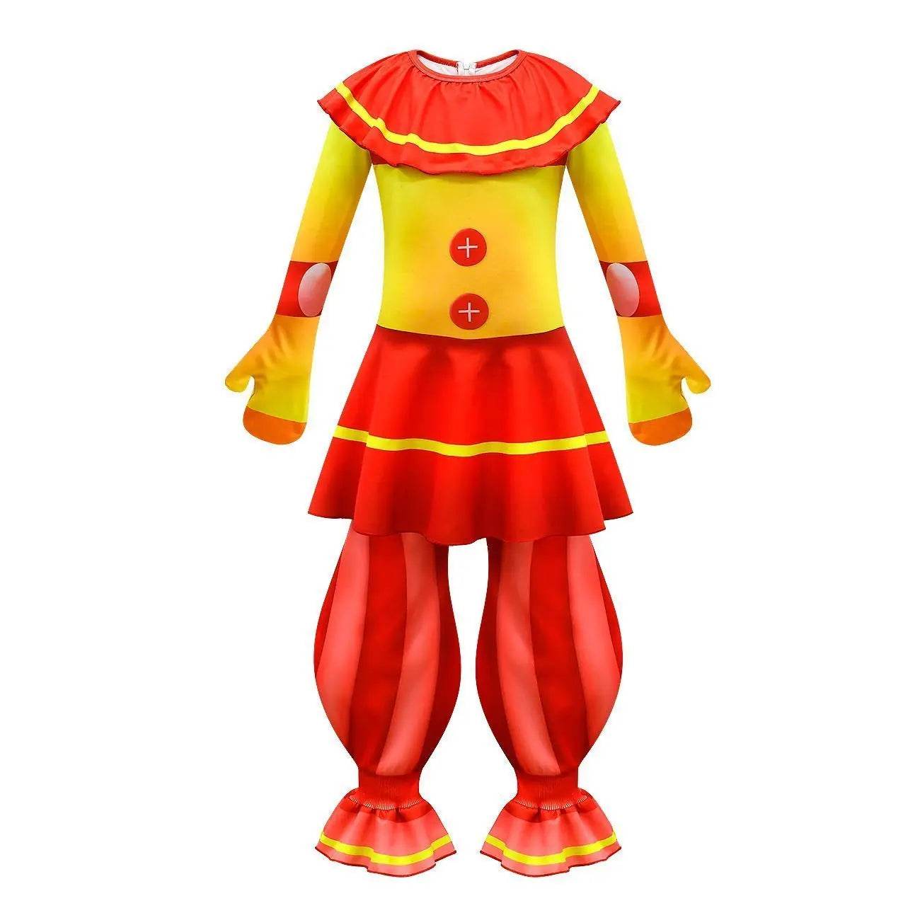 Halloween Clown Cosplay Costumes Jumpsuit Sun Moon Performance Romper For Kids - Ecosfun