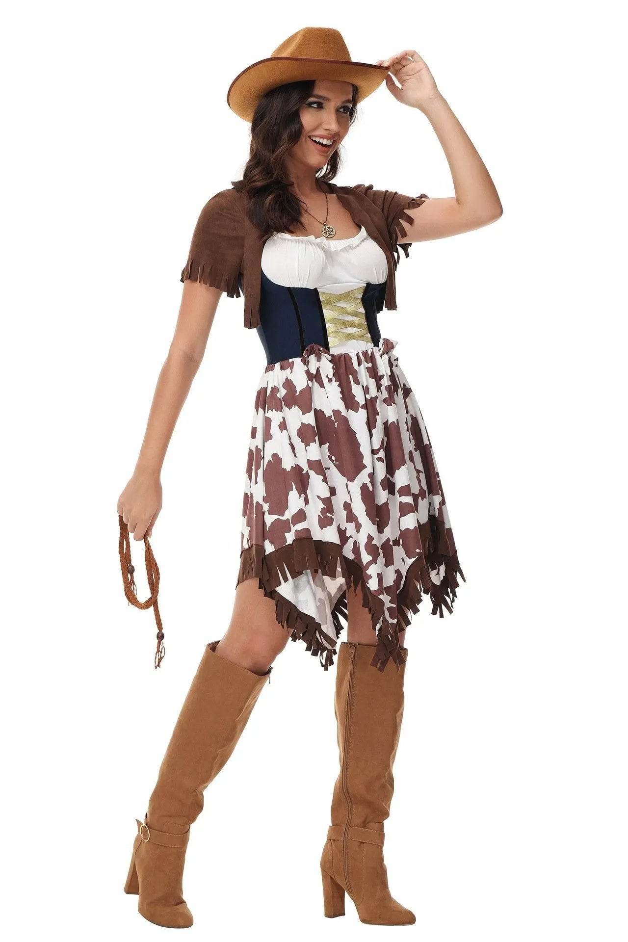 Halloween cosplay Adult retro 70s disco Hippie Fancy Dress Costume - Ecosfun