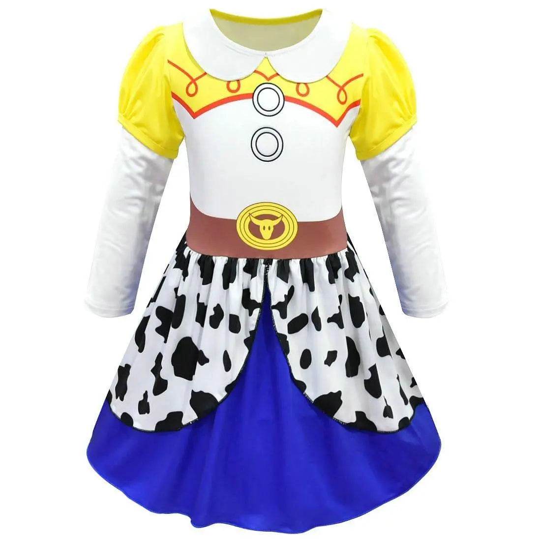 Jessie Toy Story 4 Costume Long Sleeve Dress for Kids Girls - Ecosfun