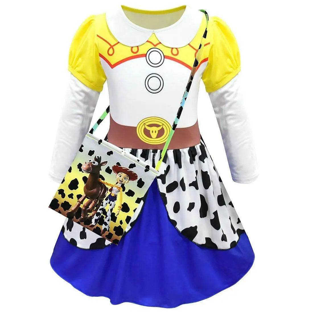 Jessie Toy Story 4 Costume Long Sleeve Dress for Kids Girls - Ecosfun