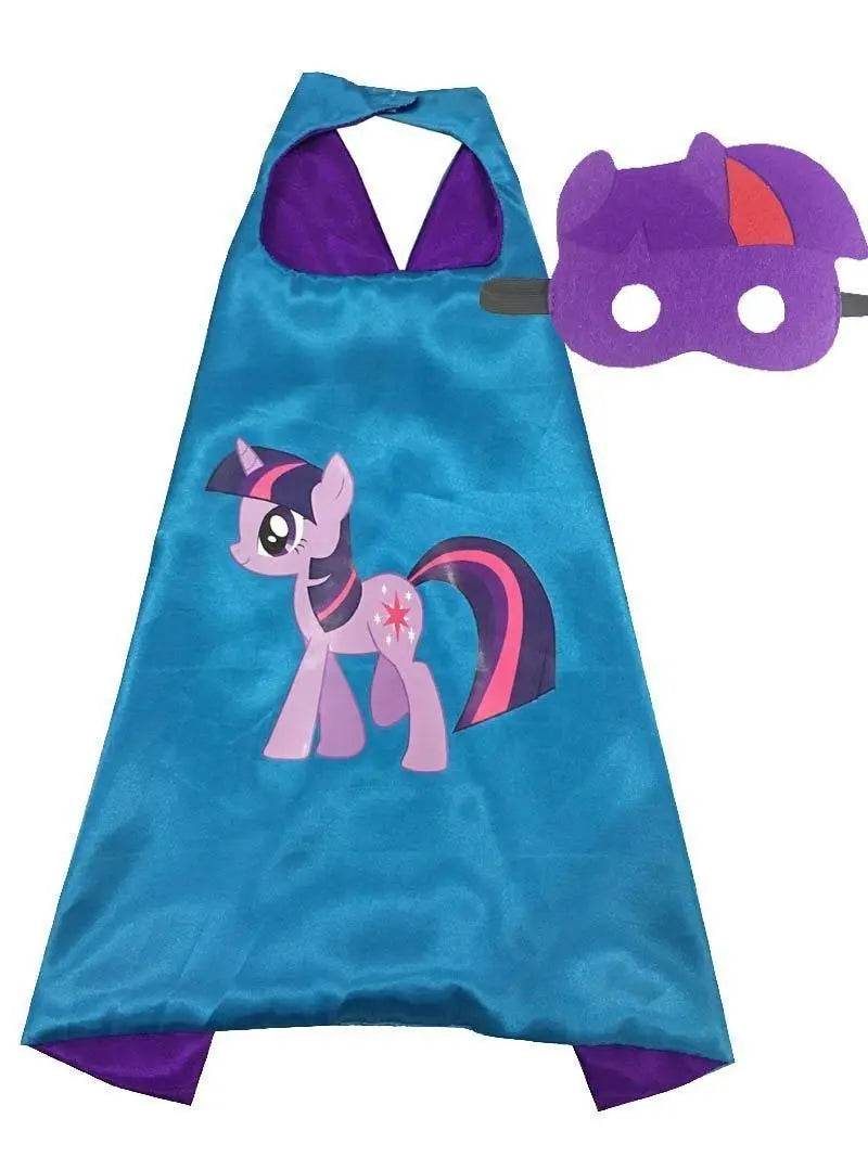 Kids My Little Pony Cape Mask Set Costume Cloak - Ecosfun