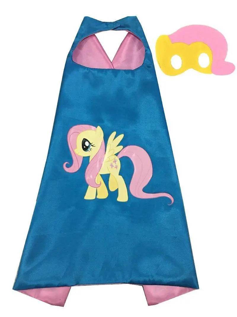 Kids My Little Pony Cape Mask Set Costume Cloak - Ecosfun