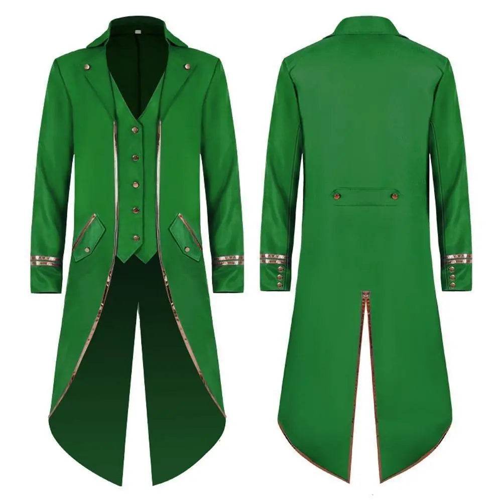 Medieval Steampunk Tailcoat Halloween Costumes Vampire Gothic Jackets Vintage Coat for Men - Ecosfun