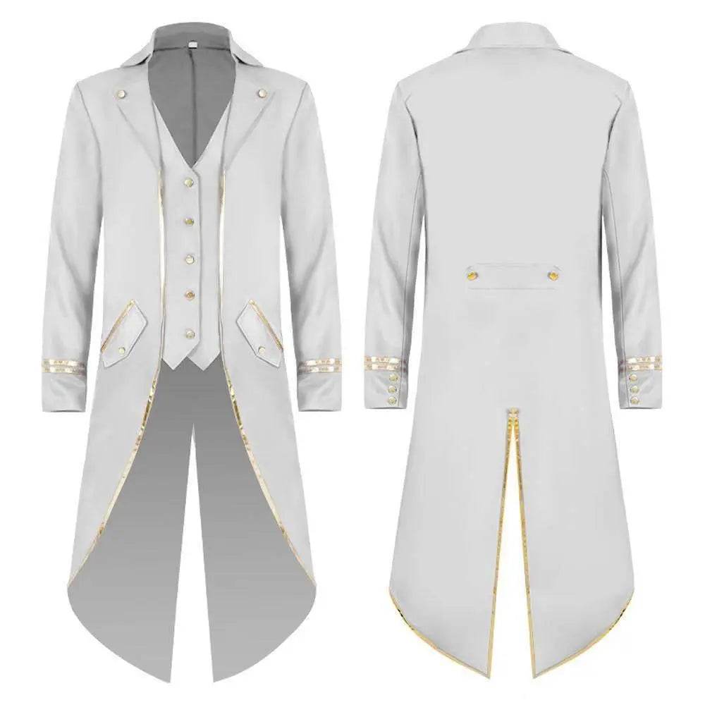 Medieval Steampunk Tailcoat Halloween Costumes Vampire Gothic Jackets Vintage Coat for Men - Ecosfun