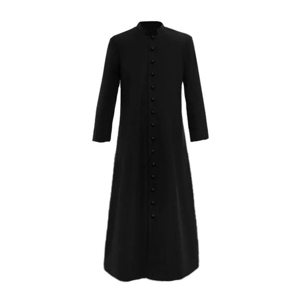 Men's Single Breasted Minister Choir Cassock Robe Costumes Party Performance - Ecosfun