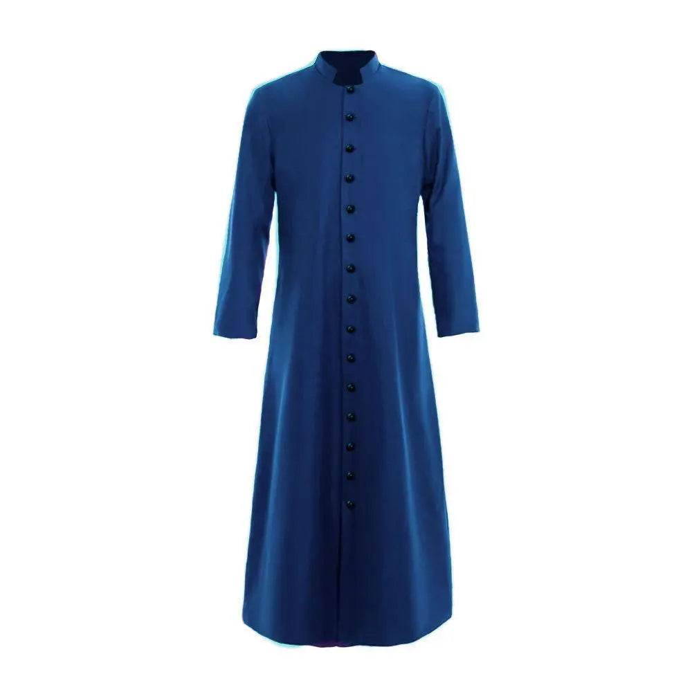 Men's Single Breasted Minister Choir Cassock Robe Costumes Party Performance - Ecosfun