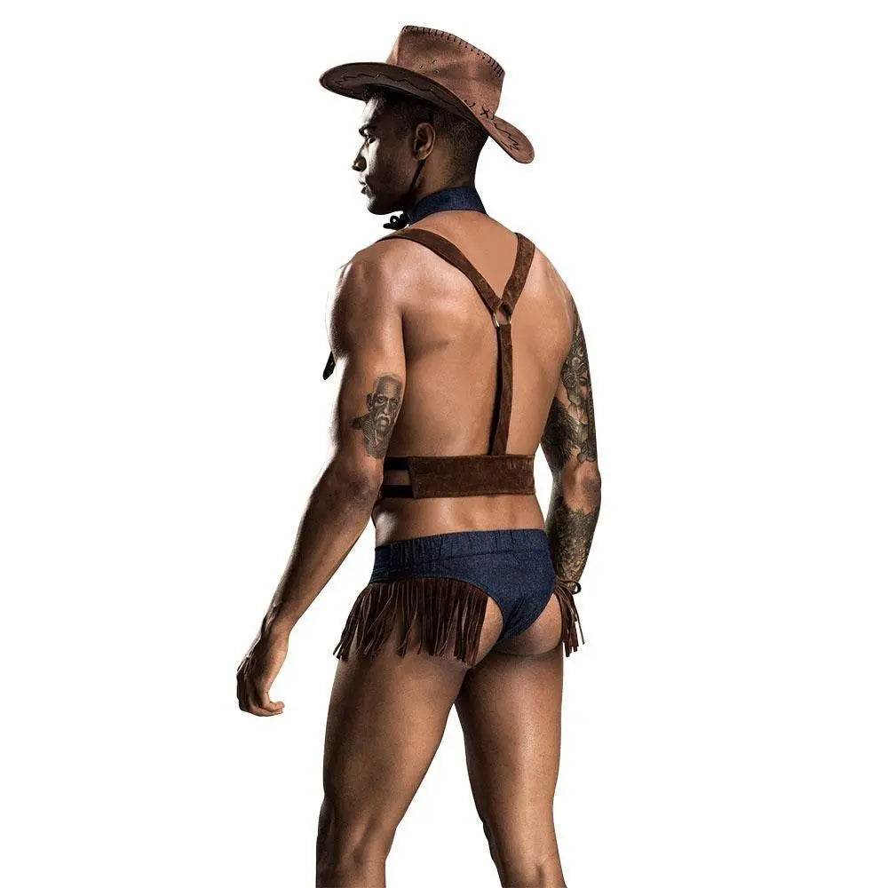 Stag do Cowboy Party Costume Night Club Uniform Adult - Ecosfun