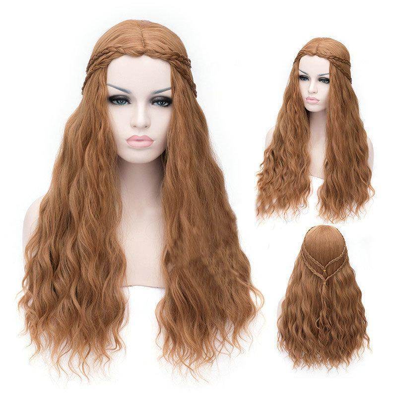 Game of Thrones Cersei Lannister Gold Long Curly Hair Cosplay Wig - Ecosfun