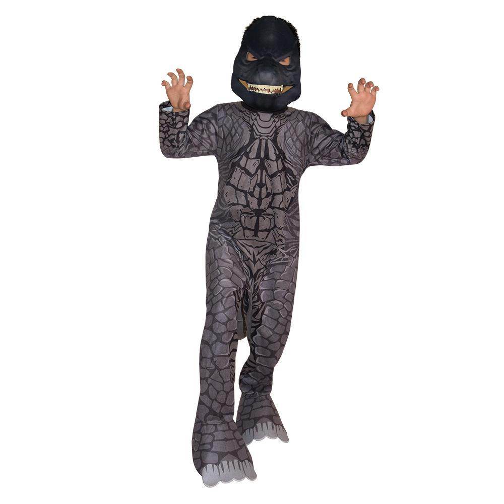 Godzilla Jumpsuit Mask Stage Performance Cosplay Costumes Printing Kids - Ecosfun