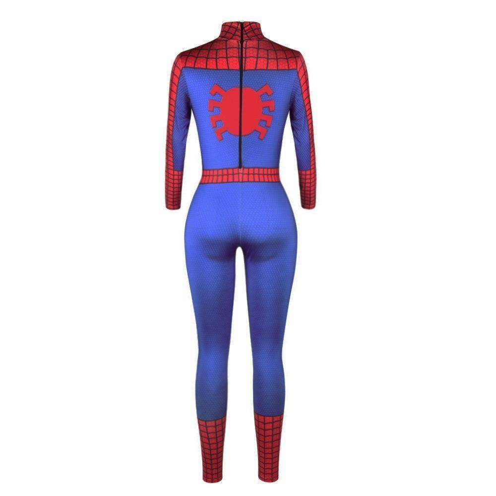 Halloween Peter B Parker Spider woman Digital Printed Bodycon Jumpsuit Costume - Ecosfun