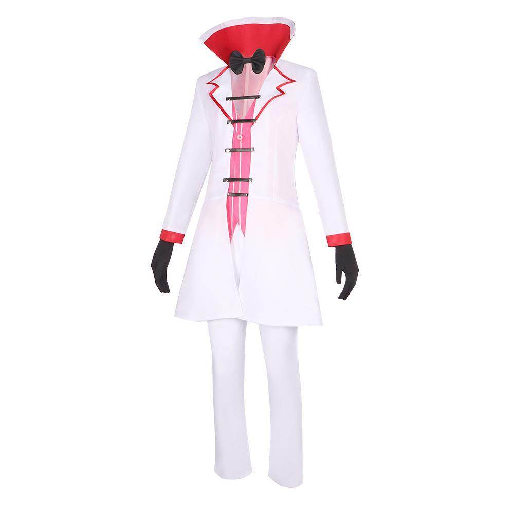Hazbin Hotel Lucifer Morningstar White Suit Adult Cosplay Costume Carnival - Ecosfun