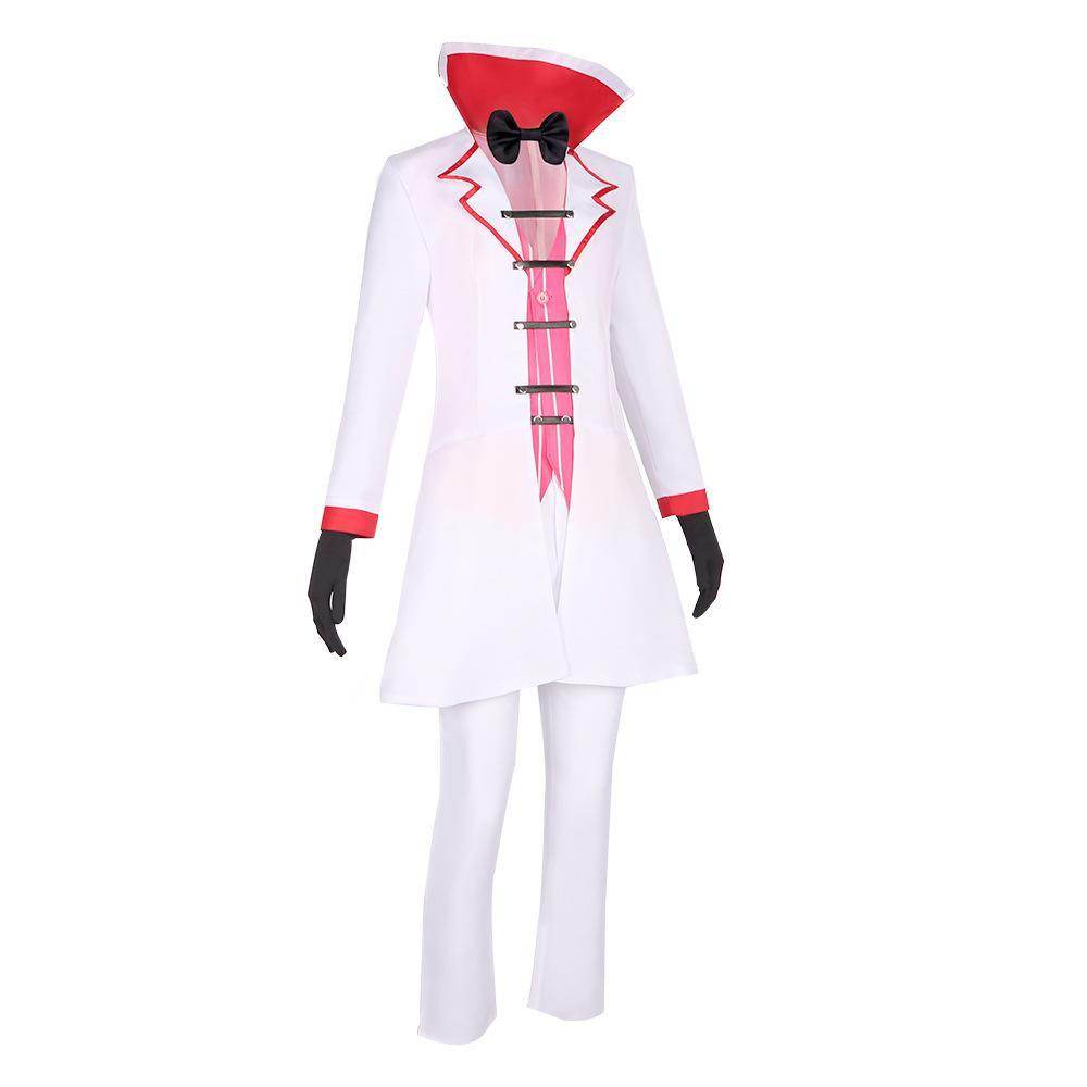 Hazbin Hotel Lucifer Morningstar White Suit Adult Cosplay Costume Carnival - Ecosfun
