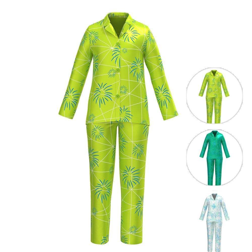 inside out 2 costumes Summer ice silk pajamas Home Wear - Ecosfun
