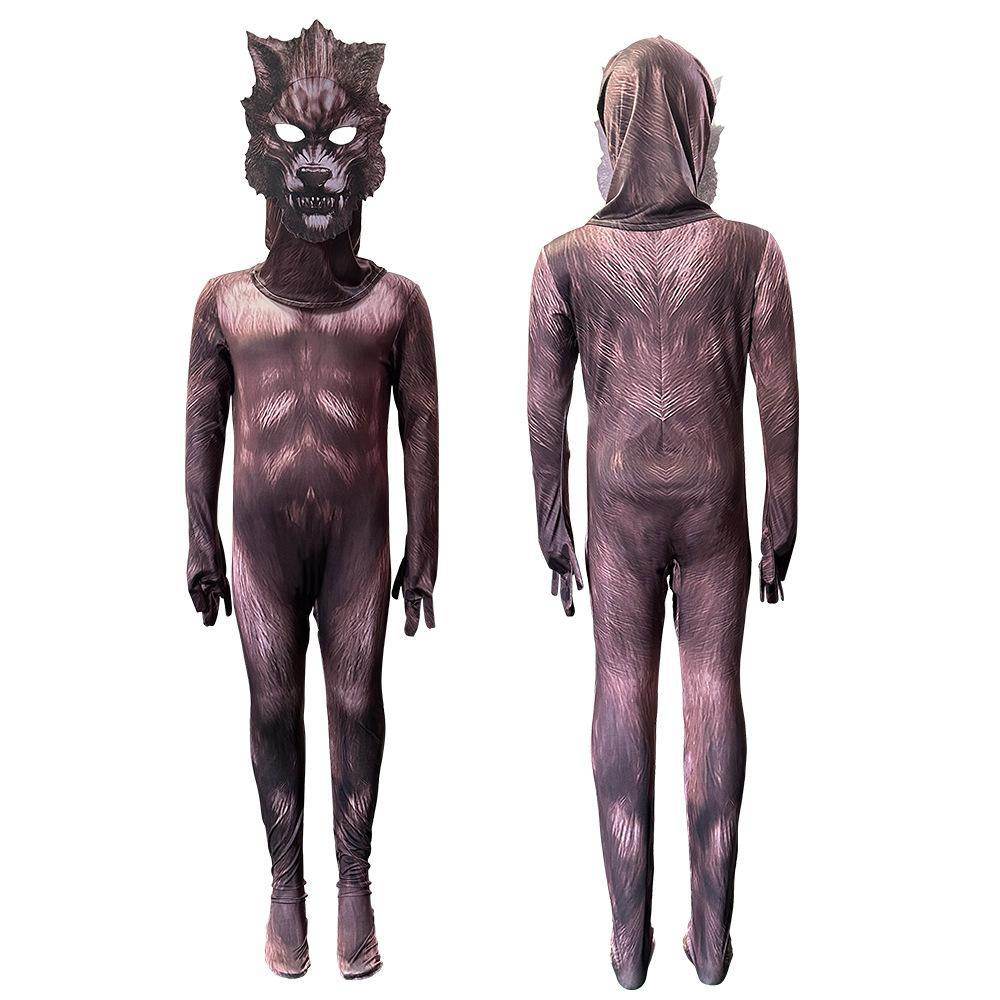 into the woods 1987 wolf costume Animal Jumpsuit Halloween - Ecosfun