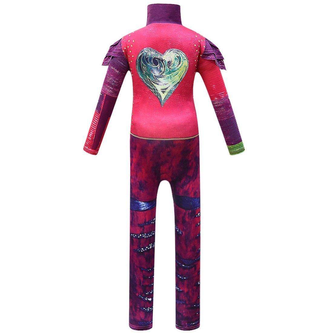 Kids Descendants Mal Cosplay Zentai Suit Costume Children Jumpsuit Bodysuit Outfits - Ecosfun